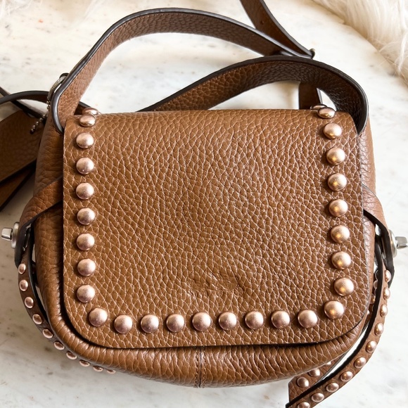 Coach Bags Coach Dakotah Rivets In Saddlepeach Pebble Leather